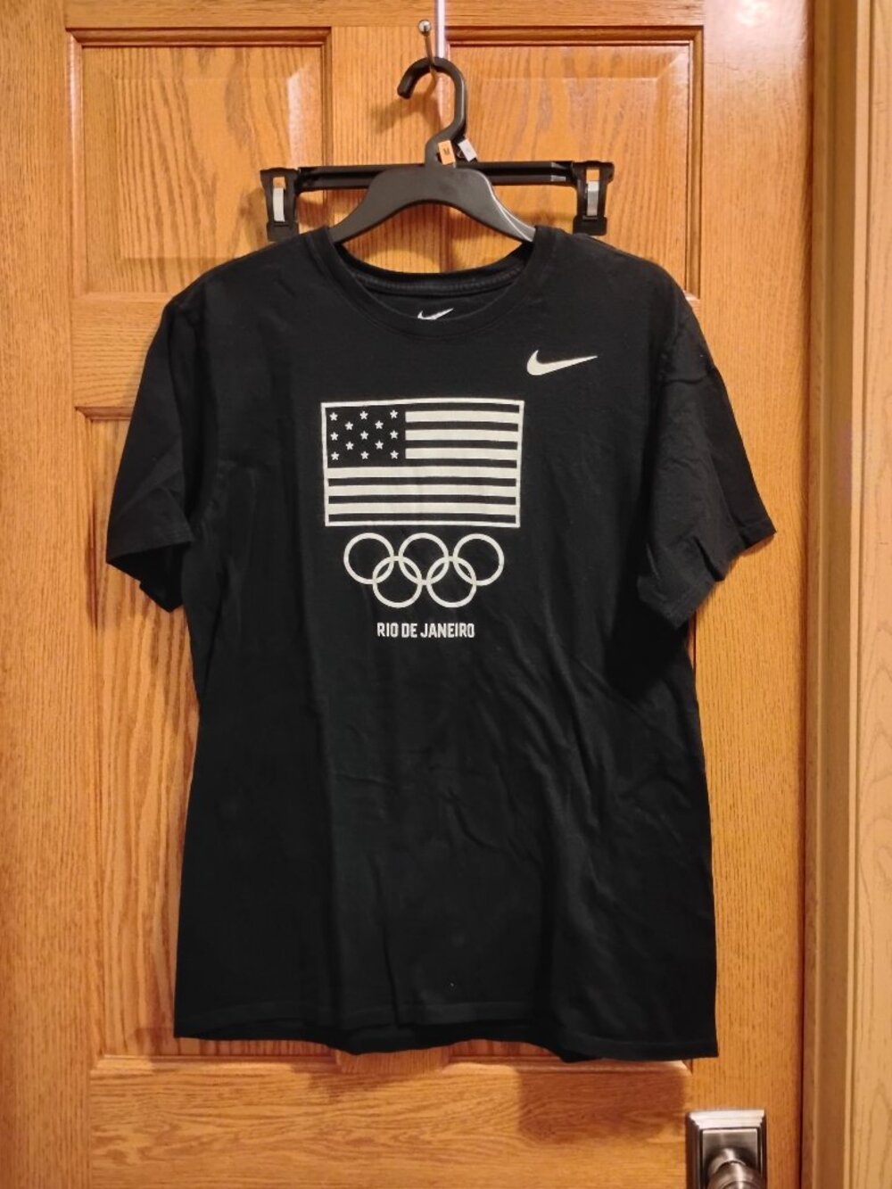 Nike Men's Athletic Cut Rio De Janeiro Olympics 2016 Black T-Shirt Size L